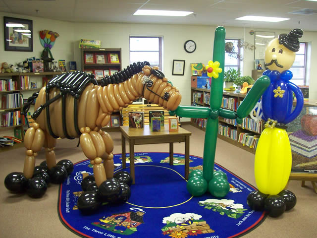 Life Size Cowboy, Cactus, and Horse